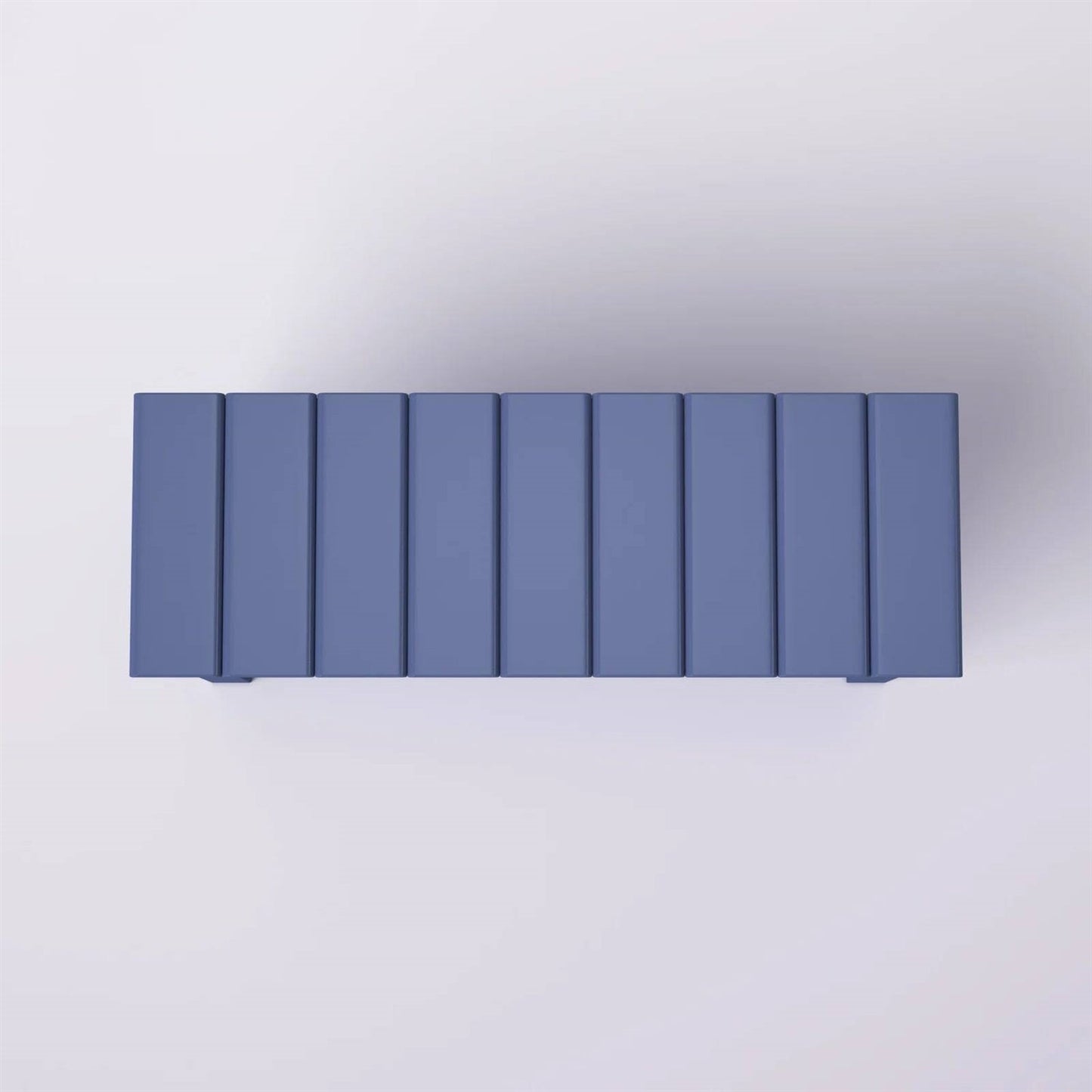 Banco zapatero de madera azul con 2 estantes - Capacidad de peso de 68 kg