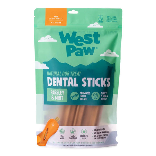 West Paw Natural Dental Sticks for Large Dogs mint flavor on Tampa Home & Garden Store