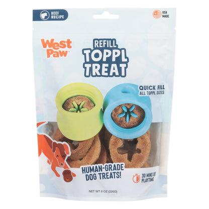 Toppl Treat dog treats West Paw in yellow and blue silicone cups beef recipe on Tampa Home & Garden Store