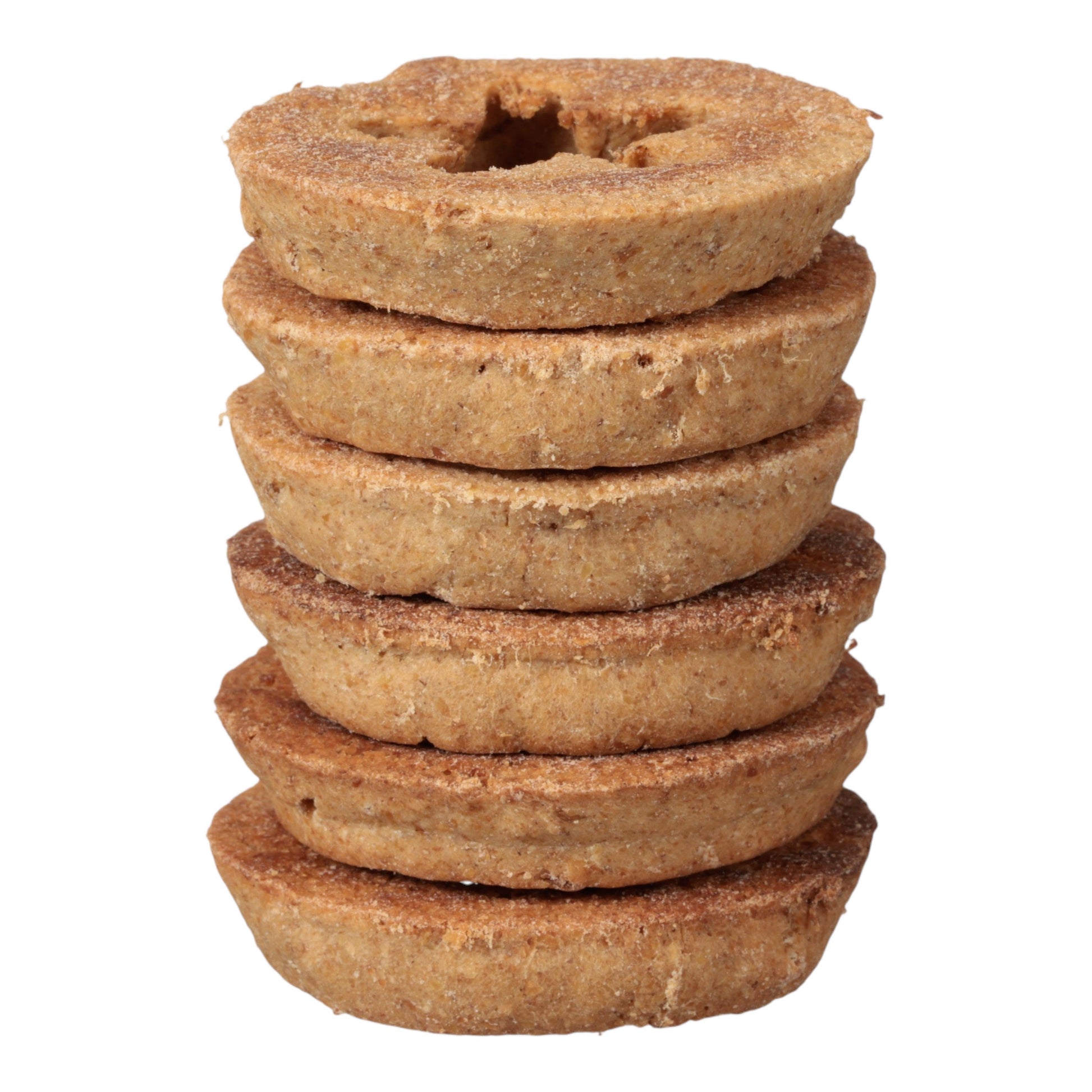 Toppl Treat dog treats by West Paw; stacked round light-brown biscuits on Tampa Home & Garden Store