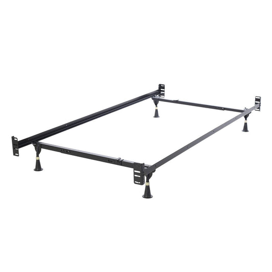 Twin/Full Adjustable Metal Bed Frame with Headboard Footboard Brackets - Tampa Home & Garden Store