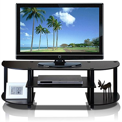 Espresso & Black TV Stand Entertainment Center - Fits up to 42-inch TV - Tampa Home & Garden Store