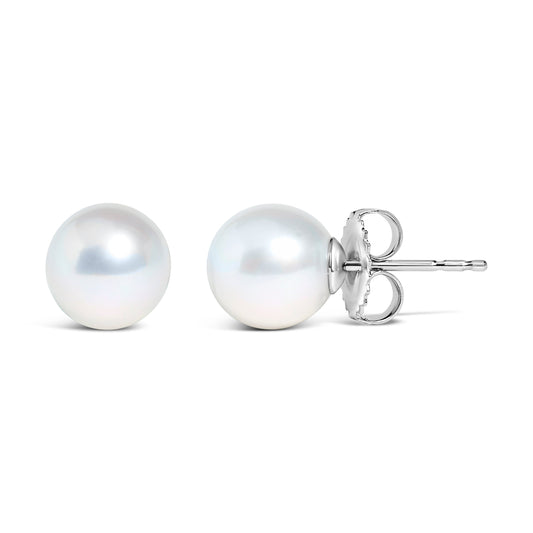 Pearl stud earrings, sterling silver, cultured freshwater 5–5.5mm pearls, pair, Bids.com on Tampa Home & Garden Store