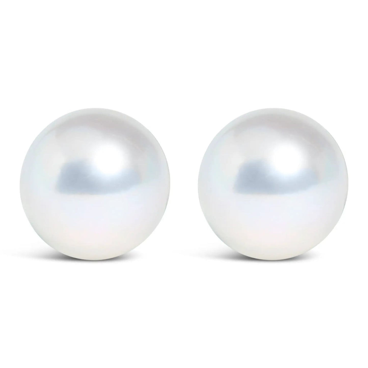 Pearl stud earrings in 14k white gold with cultured freshwater pearls 5–5.5 mm, pair on Tampa Home & Garden Store