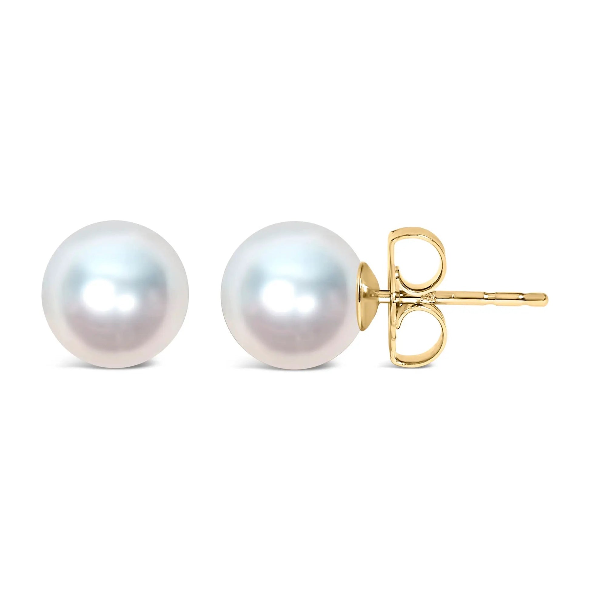 14k white gold cultured freshwater pearl solitaire stud earrings with 5–5.5mm pearls on Tampa Home & Garden Store
