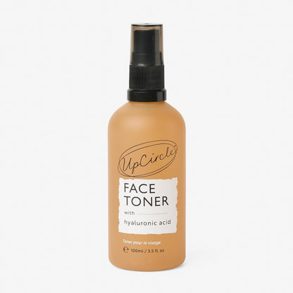 Face Toner bottle by UpCircle with spray pump, amber bottle on Tampa Home & Garden Store