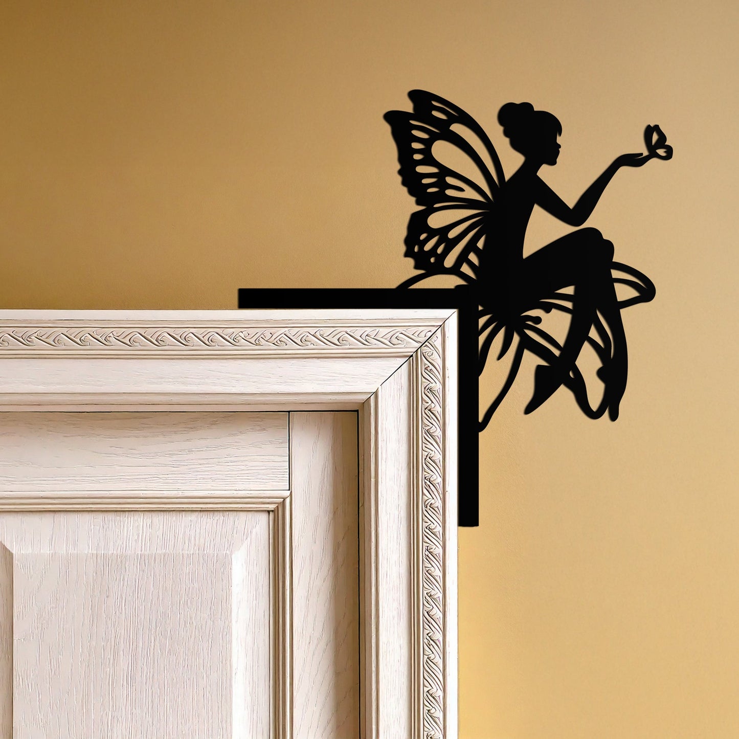 Fairy Corner Shelf Metal Wall Art – Whimsical Butterfly Fairy Decor for Girls’ Rooms- KAF605 - Tampa Home & Garden Store