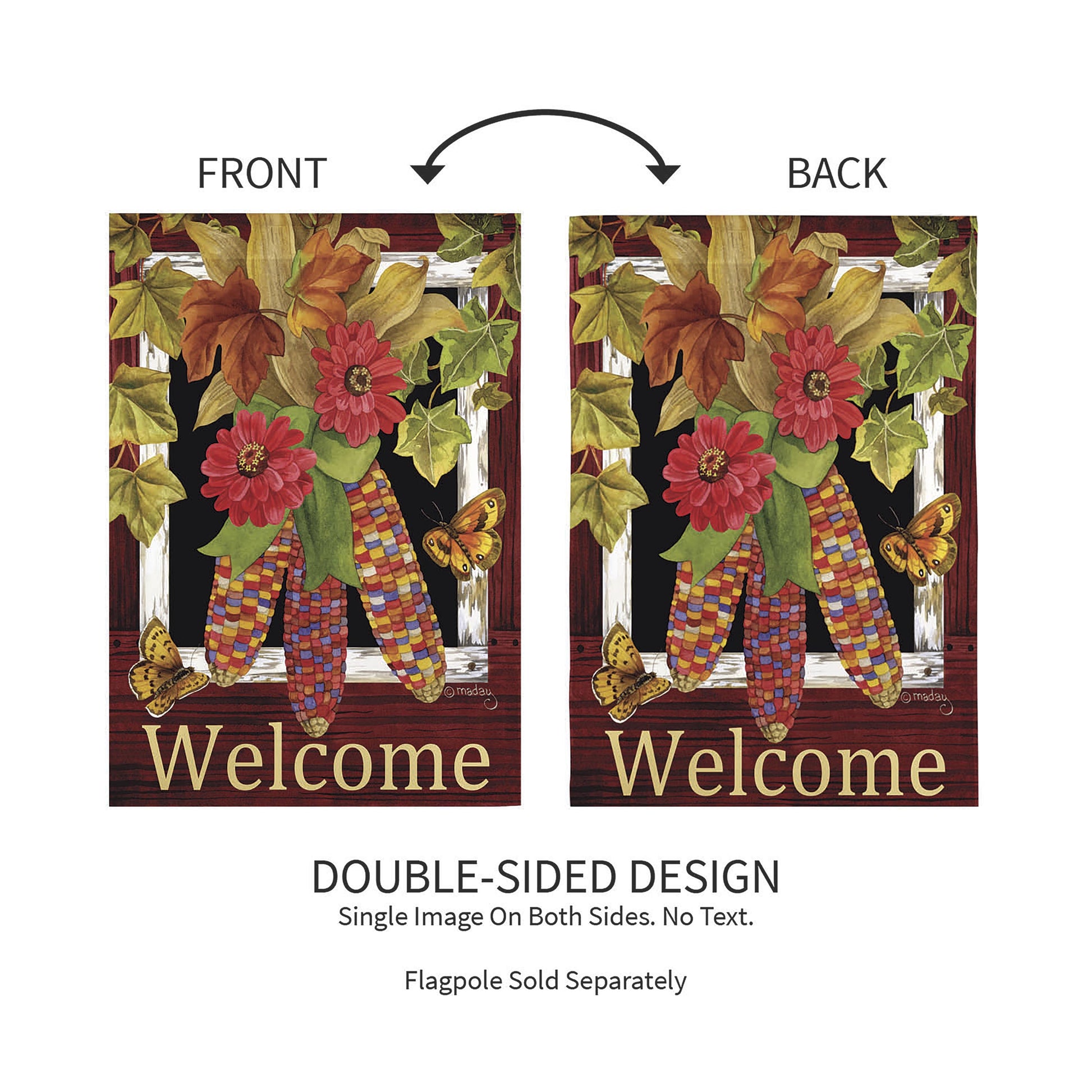 Fall Corn Suede Garden Flag - Tampa Home & Garden Store
