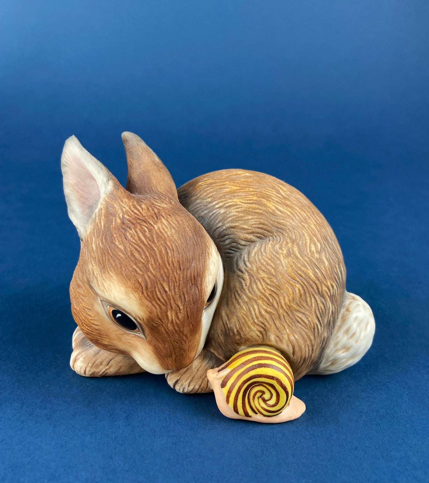 Family of Brown Porcelain Bunnies. Hand-Painted Mom Rabbit with Babies. In the Meadow by RW OM. Easter or Spring Celebration. - Tampa Home & Garden Store