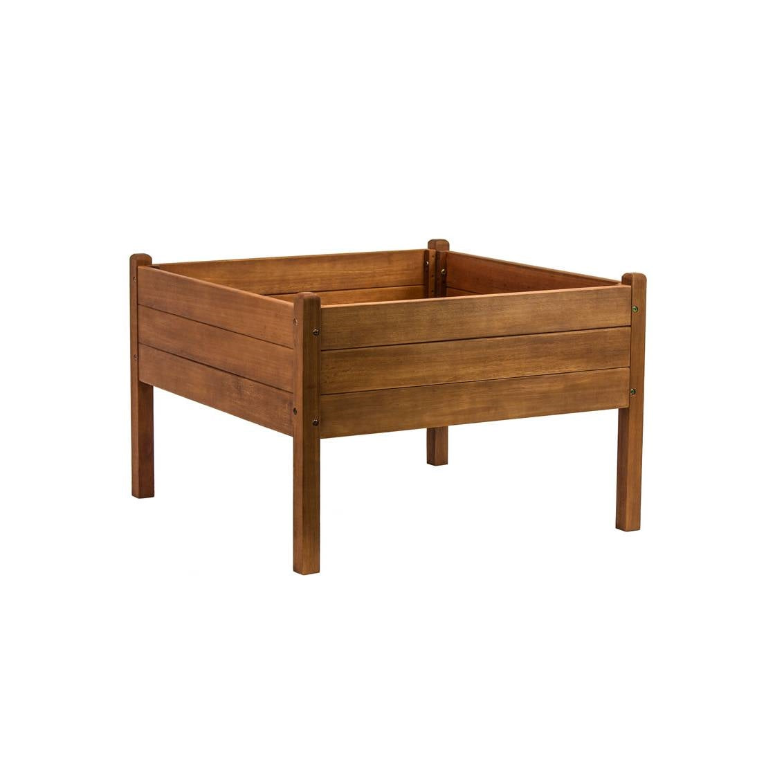 FarmHome 3ft x 3ft Raised Planter Solid Eucalyptus Garden Bed - Tampa Home & Garden Store