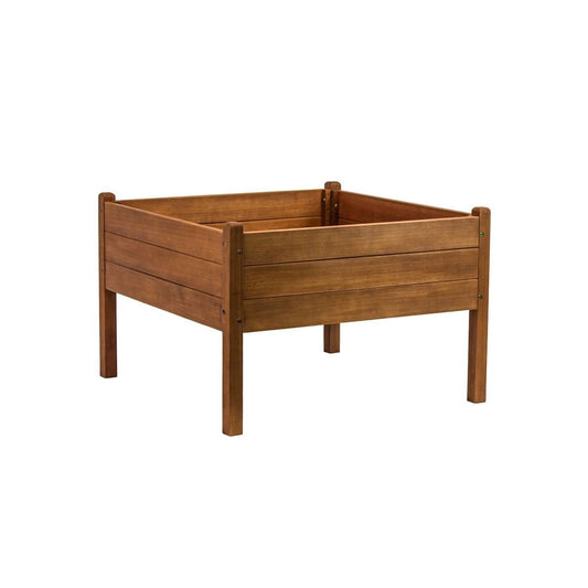 FarmHome 3ft x 3ft Raised Planter Solid Eucalyptus Garden Bed - Tampa Home & Garden Store
