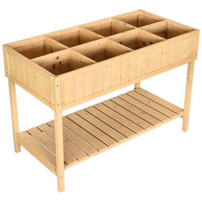 FarmHome 8 Grid Fir Wooden Raised Garden Planter Box - Tampa Home & Garden Store