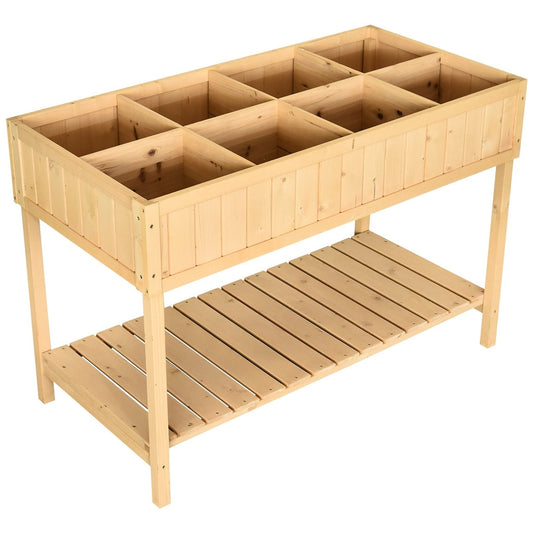 FarmHome 8 Grid Fir Wooden Raised Garden Planter Box - Tampa Home & Garden Store