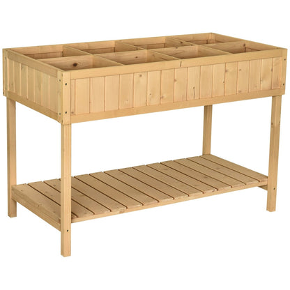 FarmHome 8 Grid Fir Wooden Raised Garden Planter Box - Tampa Home & Garden Store
