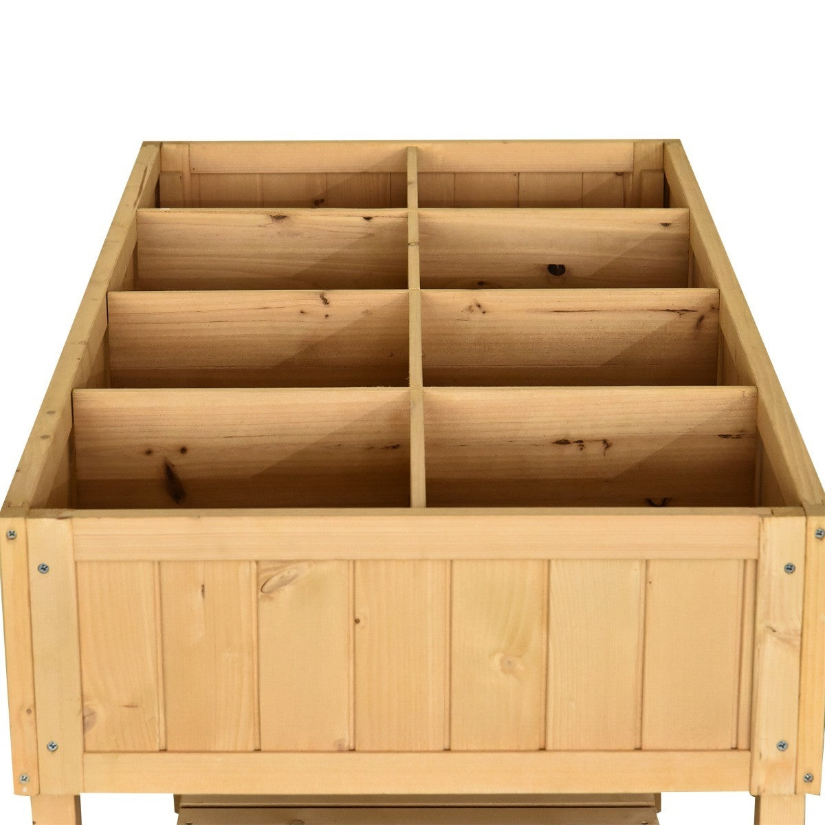 FarmHome 8 Grid Fir Wooden Raised Garden Planter Box - Tampa Home & Garden Store