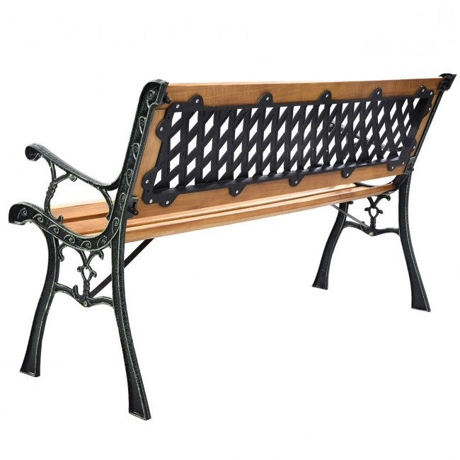 FarmHome Outdoor Patio Park Cast Iron Garden Porch Chair Bench - Tampa Home & Garden Store