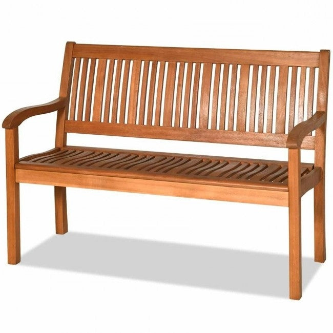 FarmHome Slatted 2 Seater Garden Eucalyptus Bench - Tampa Home & Garden Store