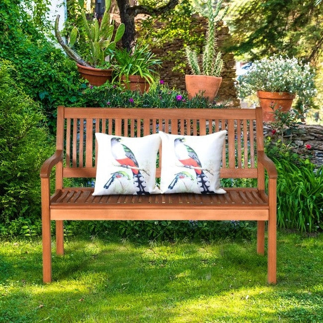 FarmHome Slatted 2 Seater Garden Eucalyptus Bench - Tampa Home & Garden Store