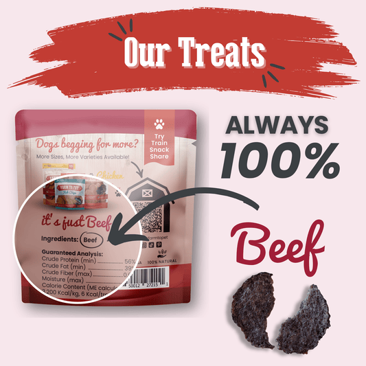 Beef Chips Snack Pack Bundles Farm To Pet dog treats for training & travel on Tampa Home & Garden Store