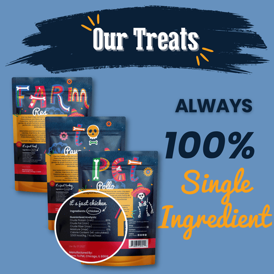 Premios Para Perros Fiesta Pack dog treats variety bundle by Farm To Pet with colorful pouches on Tampa Home & Garden Store