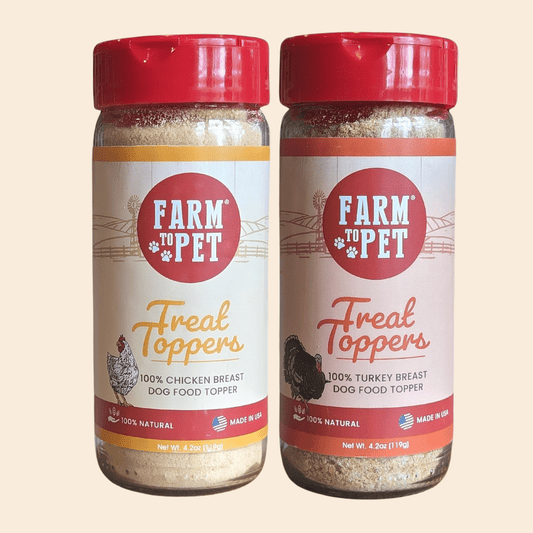 Farm To Pet Chicken & Turkey Dog Food Topper Bundle, two bottles on Tampa Home & Garden Store
