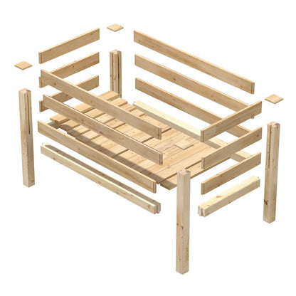 Farmhouse 24-in x 48-in x 31-in Cedar Elevated Victory Garden Bed - Made in USA - Tampa Home & Garden Store