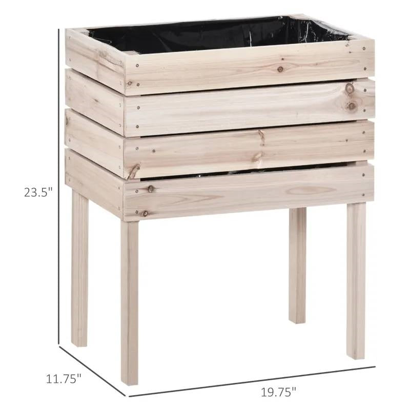 Farmhouse 4 Piece Wooden Elevated Raised Garden Bed Planter Box - Tampa Home & Garden Store