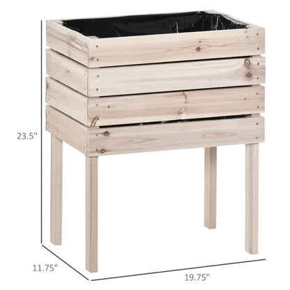 Farmhouse 4 Piece Wooden Elevated Raised Garden Bed Planter Box - Tampa Home & Garden Store