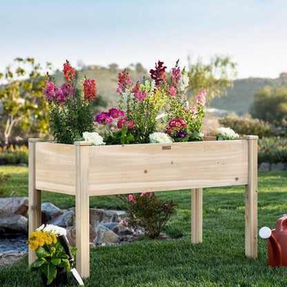 Farmhouse Wood 48x24x30in Raised Garden Bed Elevated Garden Planter Stand - Tampa Home & Garden Store