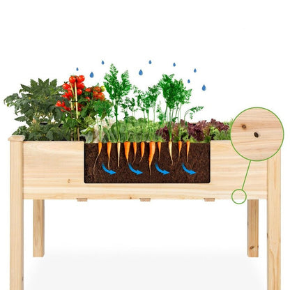 Farmhouse Wood 48x24x30in Raised Garden Bed Elevated Garden Planter Stand - Tampa Home & Garden Store