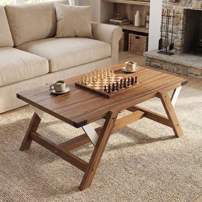 Farmhouse Center Table with Nailhead Accents