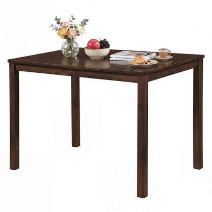 Farmhouse Dining Table for Four With Rubber Wood