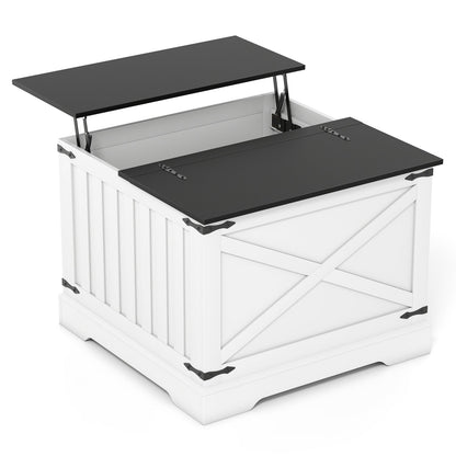 Farmhouse Lift Top Coffee Table with Hidden Storage Compartment