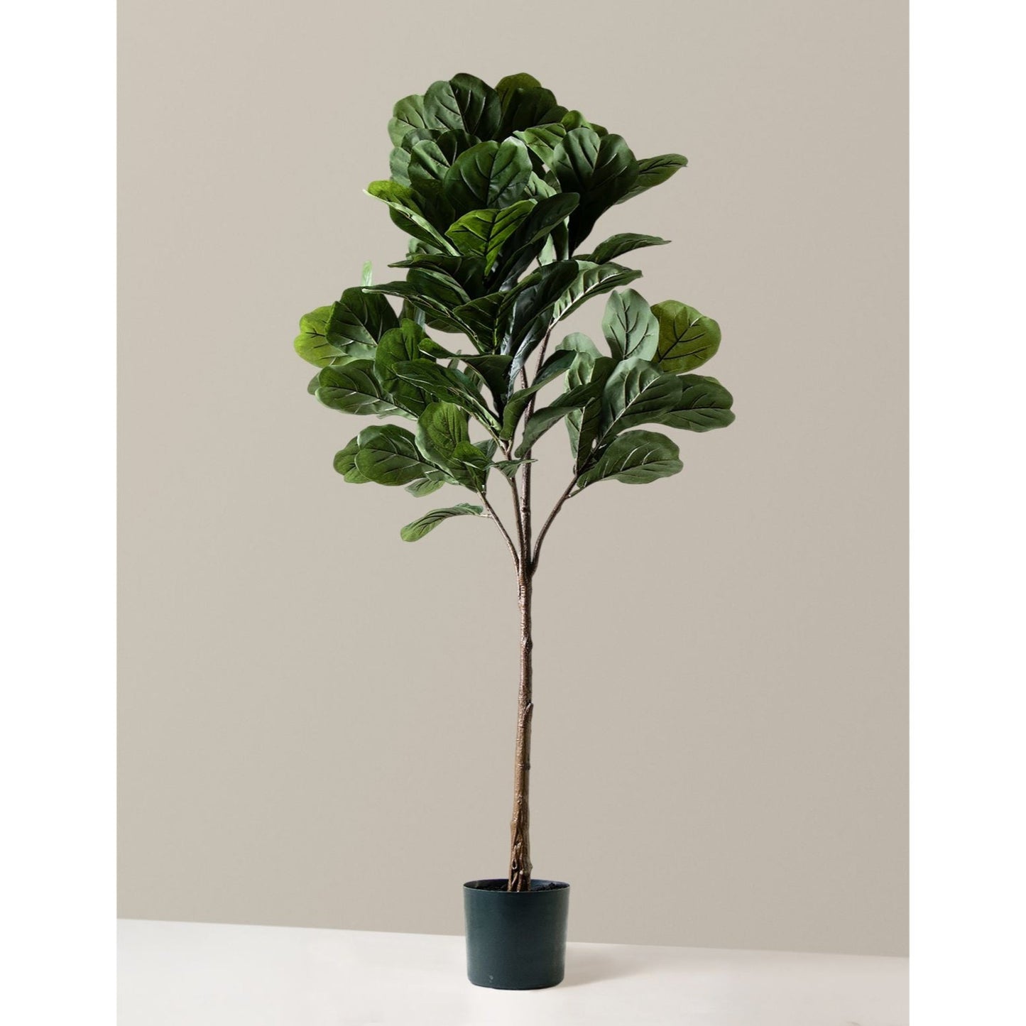 Faux Fiddle Leaf Fig Tree artificial plant in teal pot by Live Good Logistics on Tampa Home & Garden Store
