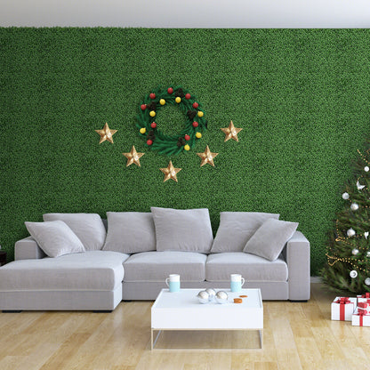 12 paneles de pared de boj artificial de 20 x 20 pulgadas con ramas insertables
