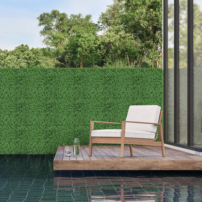12 paneles de pared de boj artificial de 20 x 20 pulgadas con ramas insertables