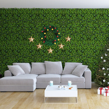 12 Paneles de follaje verde artificial de 20 x 20 pulgadas con ramas insertables