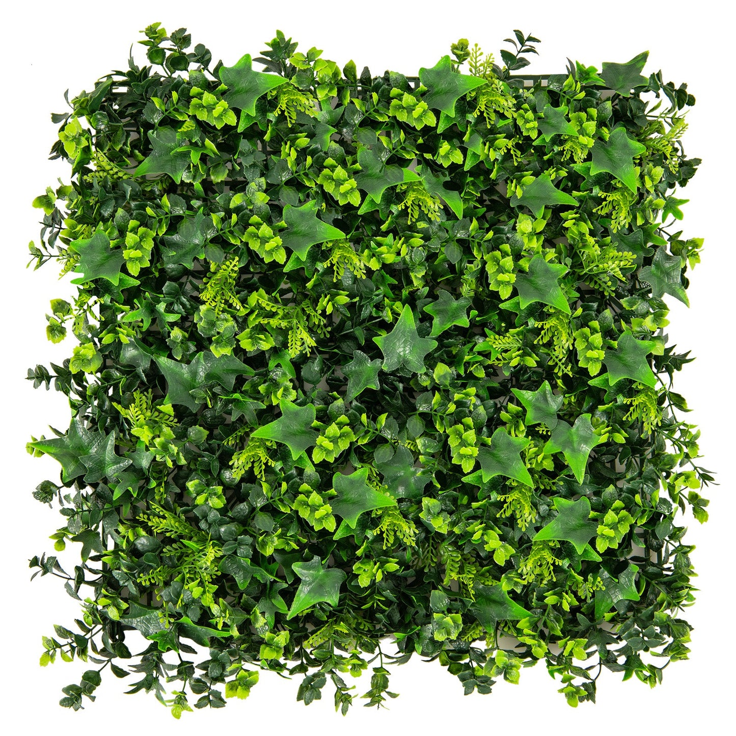 12 Paneles de follaje verde artificial de 20 x 20 pulgadas con ramas insertables