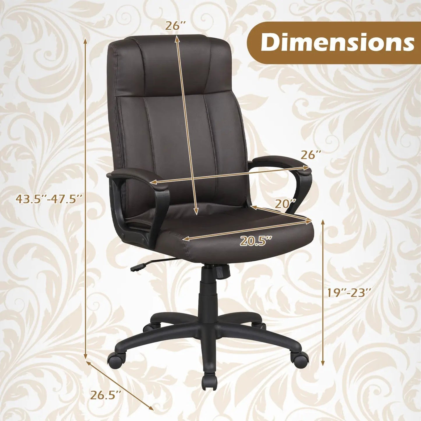 Ergonomic Office Chair With Rocking Function