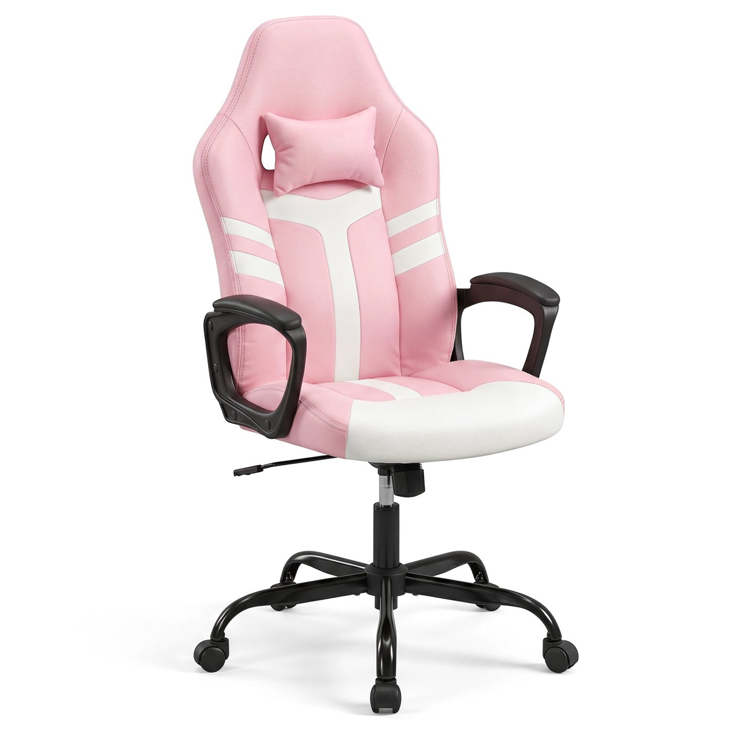 Ergonomic Gaming Chair with Removable Head Pillow