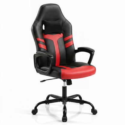 Ergonomic Gaming Chair with Removable Head Pillow