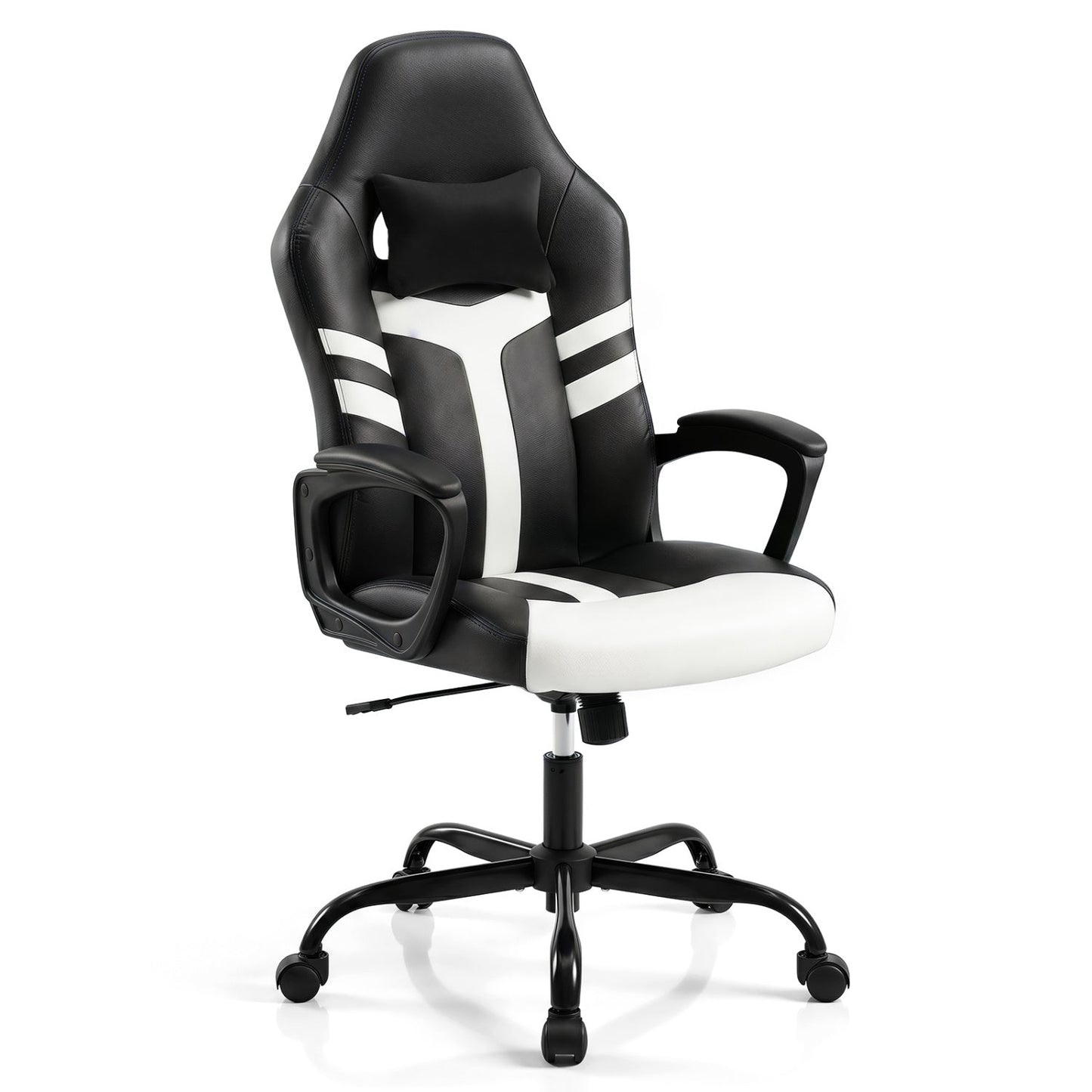 Ergonomic Gaming Chair with Removable Head Pillow