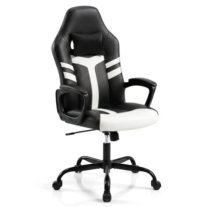 Ergonomic Gaming Chair with Removable Head Pillow