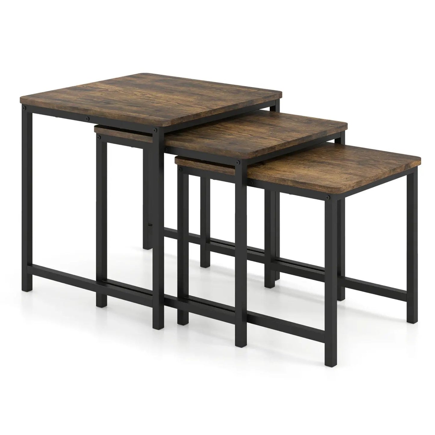 Nesting Tables Set of 3 with Faux Marble Top
