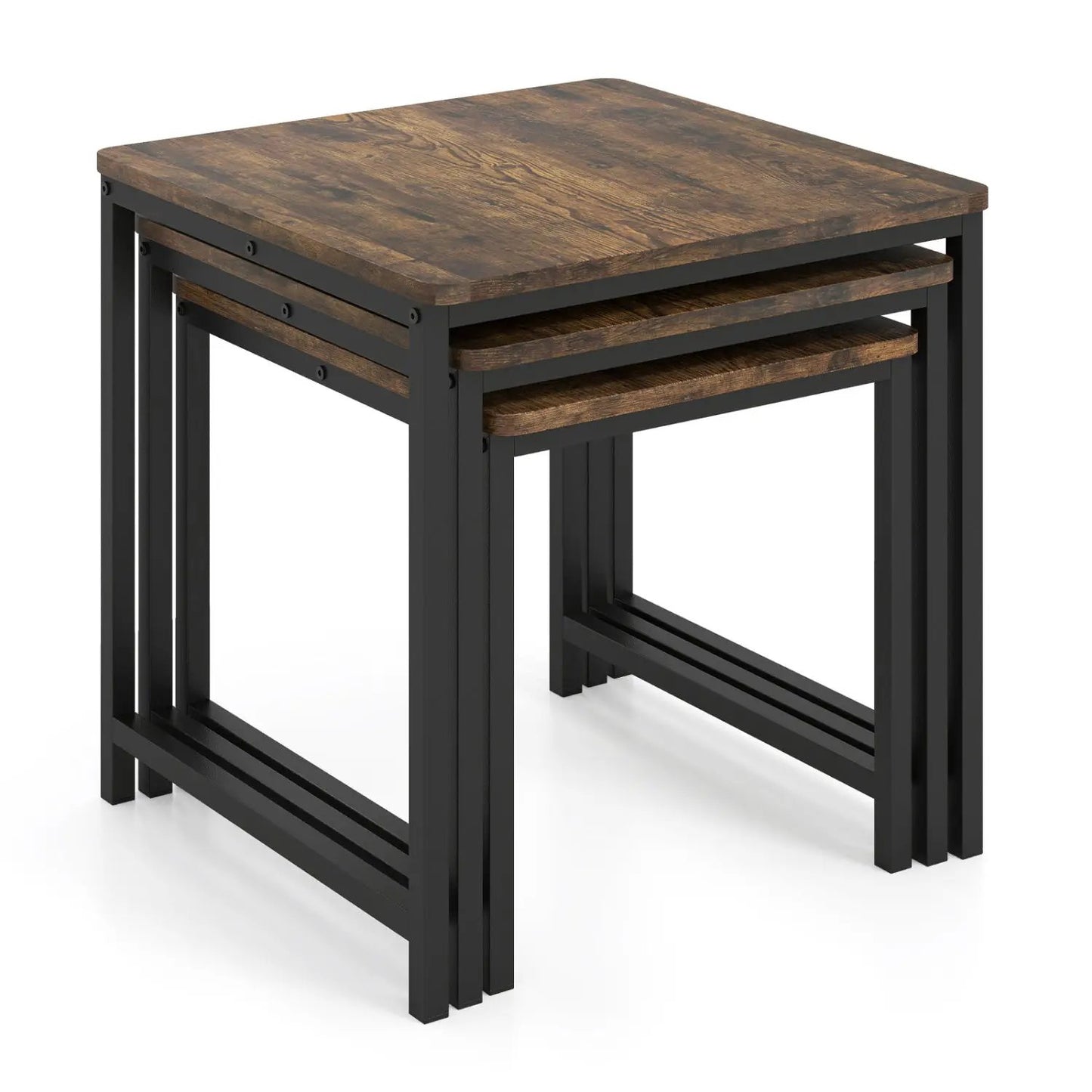 Nesting Tables Set of 3 with Faux Marble Top