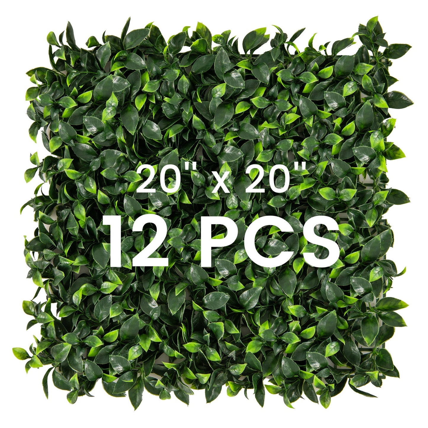 12 Paneles de setos artificiales de gardenia de 20 x 20 pulgadas