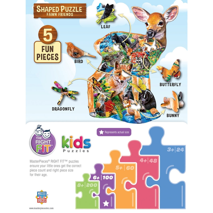 Fawn Friends - 100 Piece Shaped Puzzle - Tampa Home & Garden Store