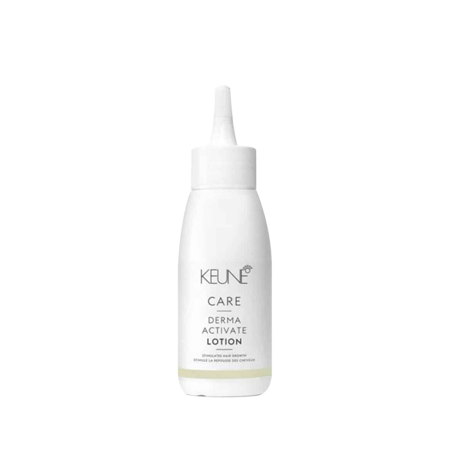 Keune Care Derma Activate Lotion bottle 75ml white minimalist packaging on Tampa Home & Garden Store