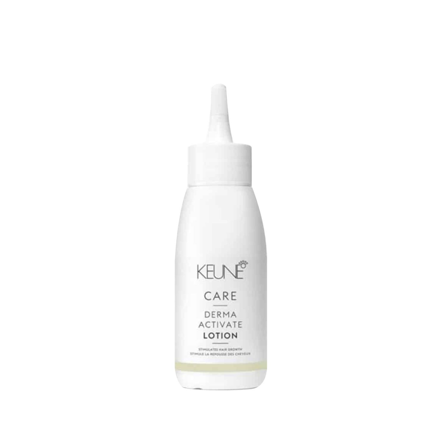 Keune Care Derma Activate Lotion bottle 75ml white minimalist packaging on Tampa Home & Garden Store