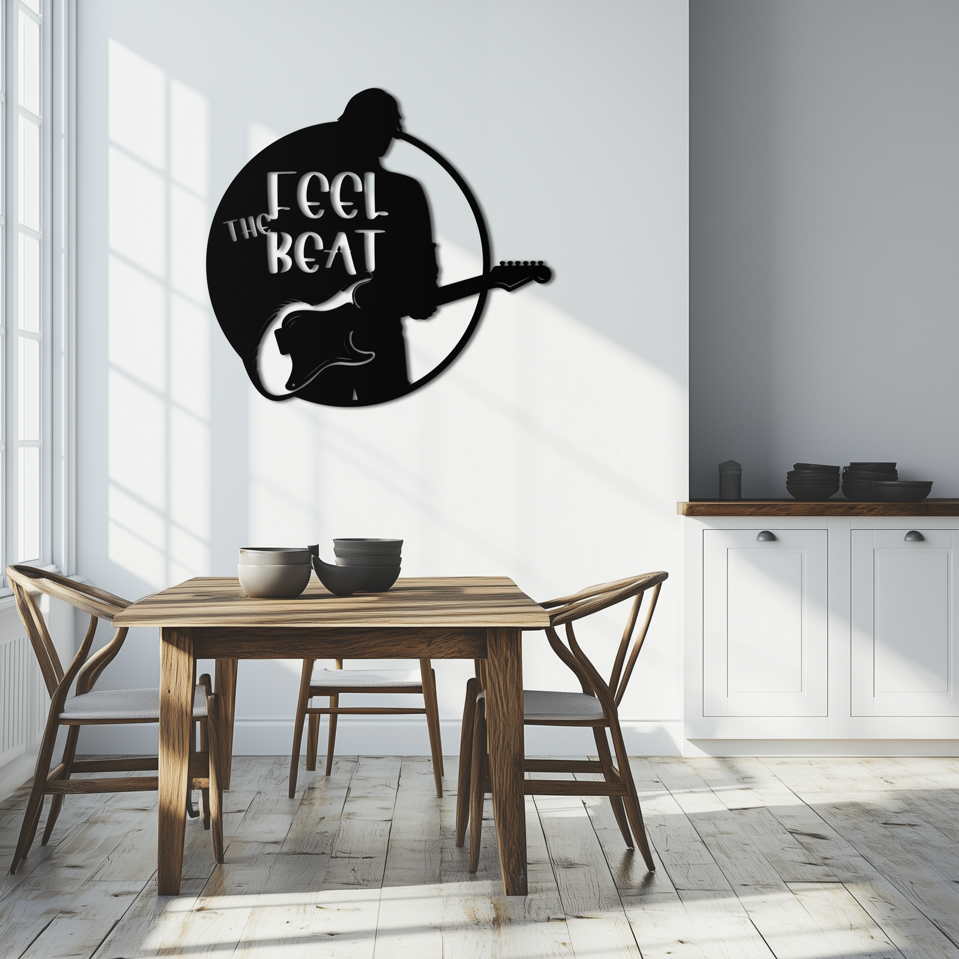 Feel the Beat Metal Wall Art - Music-Inspired Decor - KAF210 - Tampa Home & Garden Store